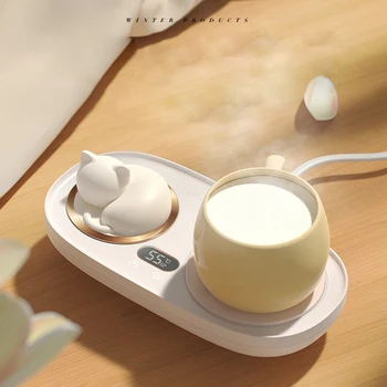 20W Electric Cup Heater 3 Gear Temperature Mug Warmer Coffee Milk Water Heating Cup Coaster Mat with Night Light Cup Heater Gift 1