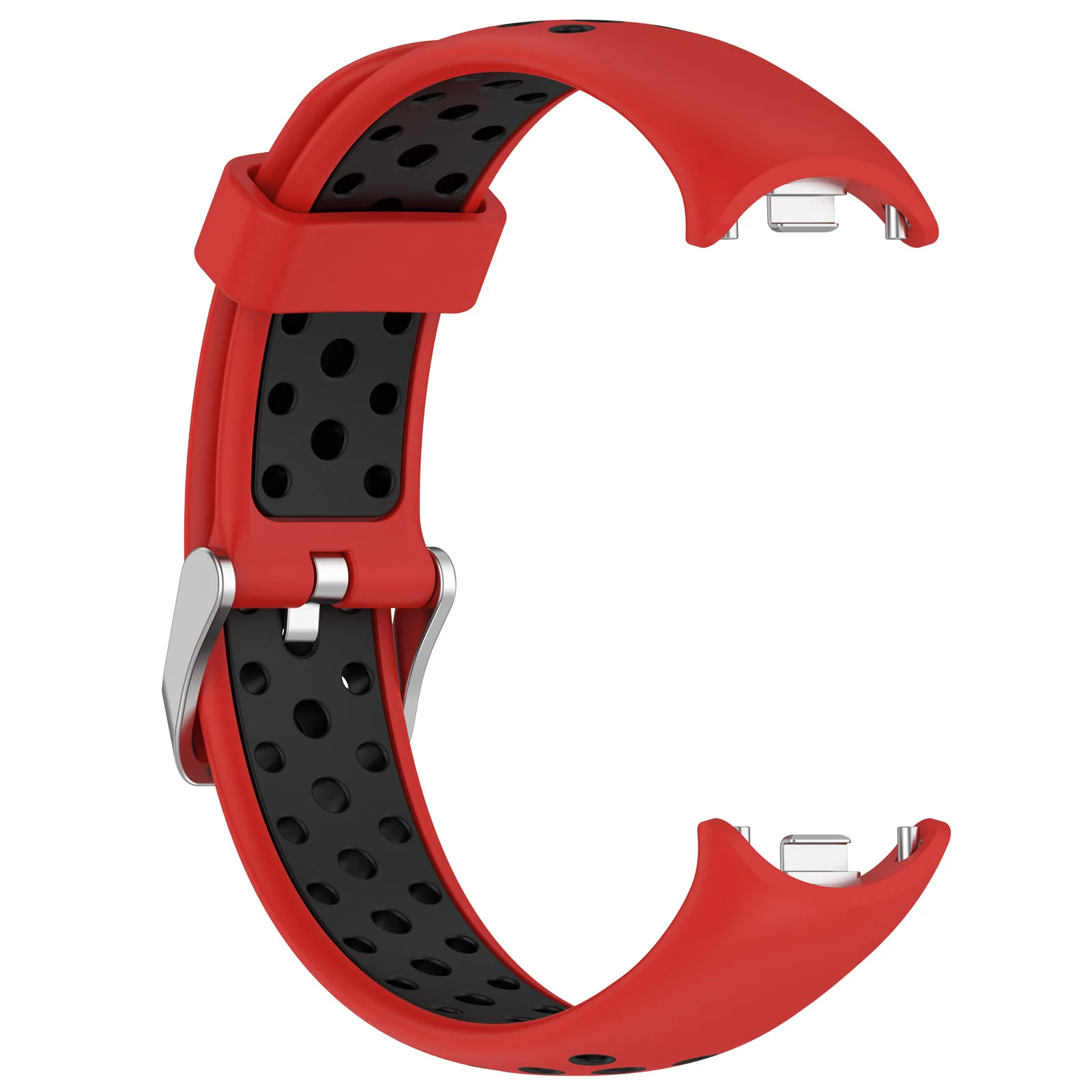 Silicone watch strap Silicone Watch Strap For Xiaomi Band 9 8 Two-Color Breathable Smart Watchband Replacement Bracelet