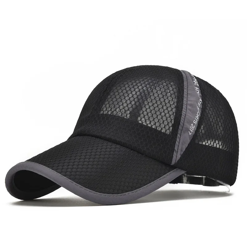 

Men Women Quick-dry Sports Baseball Cap Snapback Sunhat Mesh Patchwork Outdoor Hiking Running Hip Hop Baseball Hats Casquette