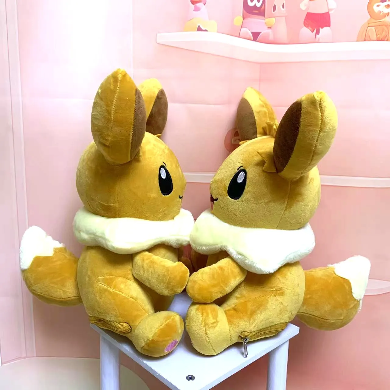Hot 30cm Pokemon Eevee Changing Egg Reversible Plush Doll Pillow Cartoon Kawaii Anime Elf Eevee Plush Toy Birthday Gift for Kids view 4