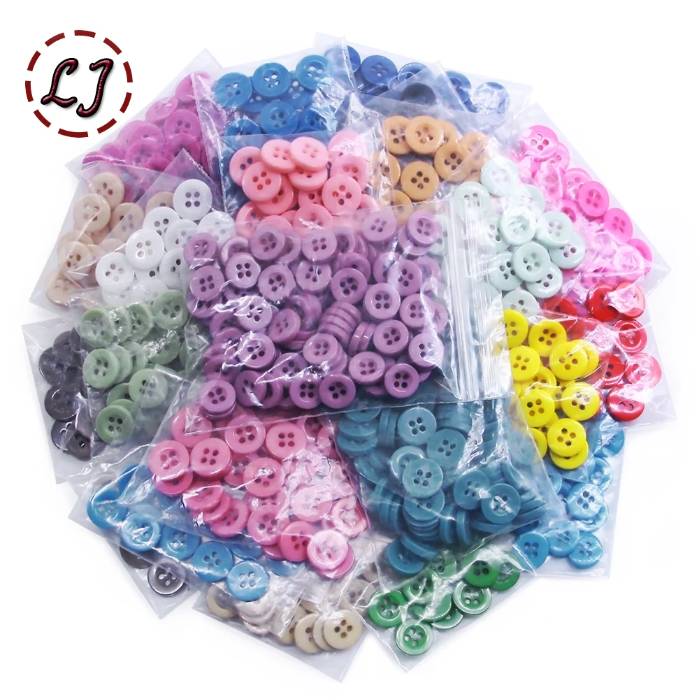 New 100pcs Resin Kids Sewing Buttons For Chindren Clothes Garment Handmade DIY Accessories scrapbooking Crafts