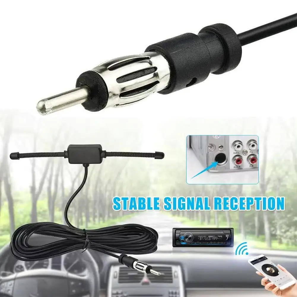 

High Gain Enhanced Signal AM FM Radio Antenna Radio Sheep Horn Antenna Signal Booster Stereo Amplifier Amp Aeria For Car Tr B1F4