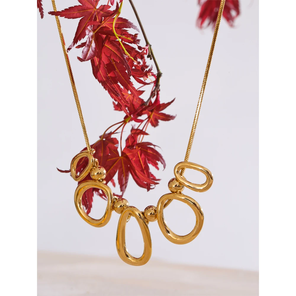 Yhpup Pendant Necklace 18K Golden Plated