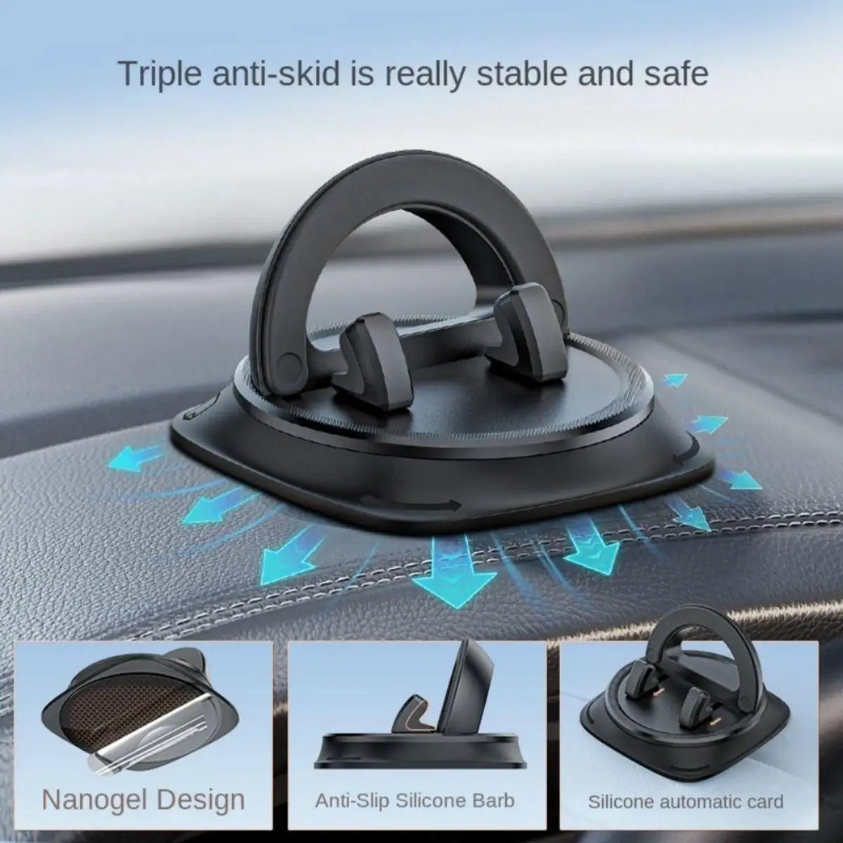 Car Phone Holder 360-degree Rotating Dashboard