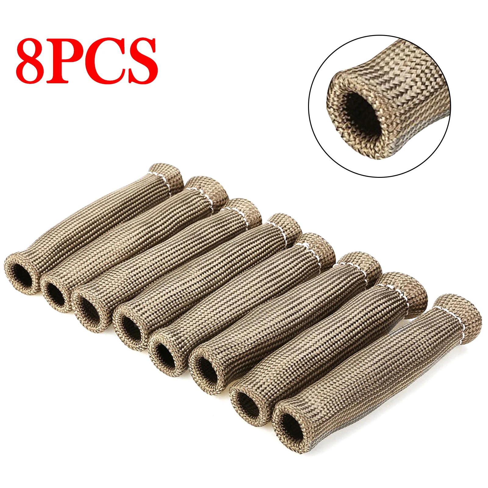 Titanium Vulcan Lava Protector Sleeve Spark Plug Wire Boots 8cyl For VW For PASSAT AUDI A4 B6 2001-2007 EP-GT08TI