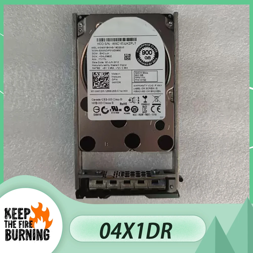 

For DELL HDD 04X1DR 900G 10K 6G SAS 2.5'' Server Hard Drive