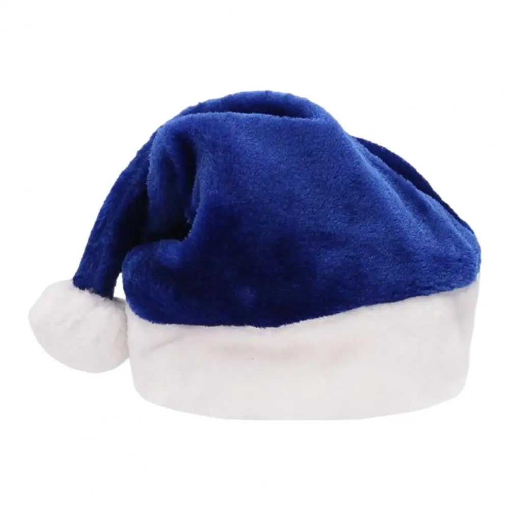 New Year Santa Hat for Women Men Plush Velvet Christmas Hat Soft Holiday Dress-up Party Children Christmas Cap
