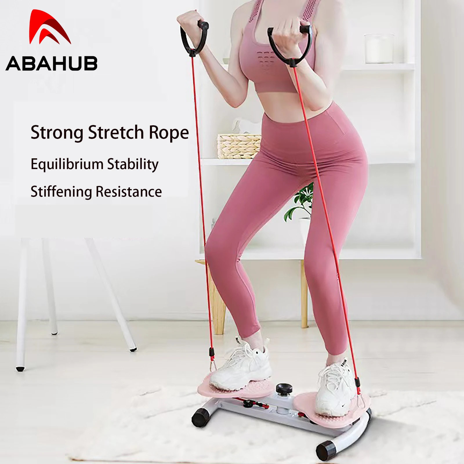 ABAHUB Silent Waist Trimmer Twister 360&deg; Rotating Disc For Belly Fat Burning Home Fitness Dance Machine Ab Workout Guide waist twisting disc