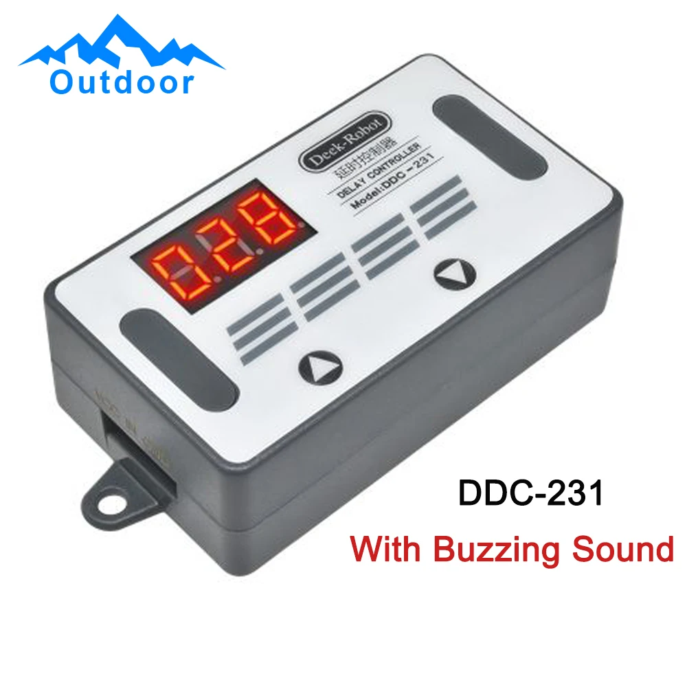 Фото DDC-231 DDC-331 12V контроллер задержки цифрового дисплея реле времени с таймером и звуковым сигналом или без него №2