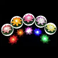 RGB LED Solar Powered Flower Light Floating Fountain Pool Pond Lamp Garden Decor 2
