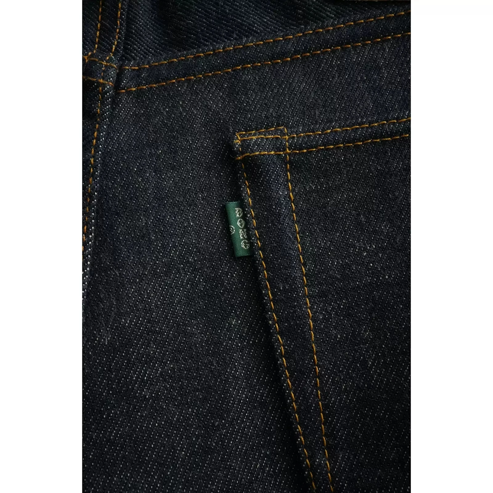 BOB DONG N235 Rigid Men's Jeans 22oz Raw Selvage Denim Pants Straight Leg 4