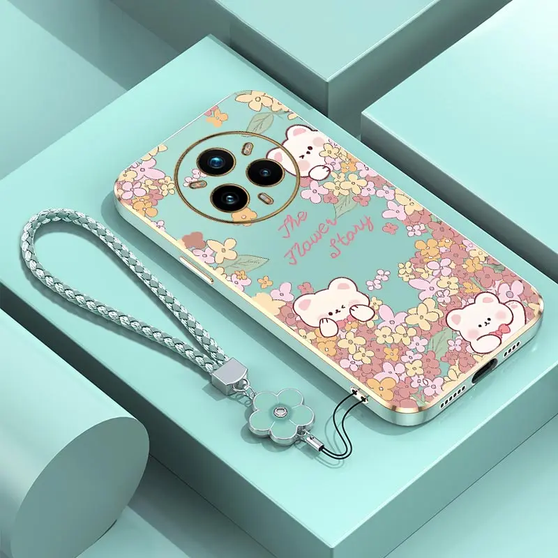 Naughty Bear Plating Lanyard Phone Case