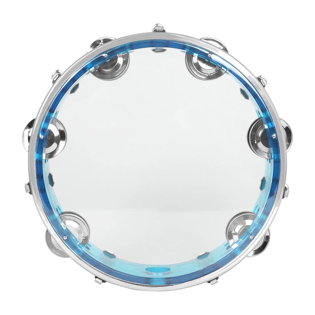 IRIN 8 Inch Tambourine ABS Self-Tuning Double Row Tambourine Stainless Steel Rings Handbell Hand Drums Percussion Instrument