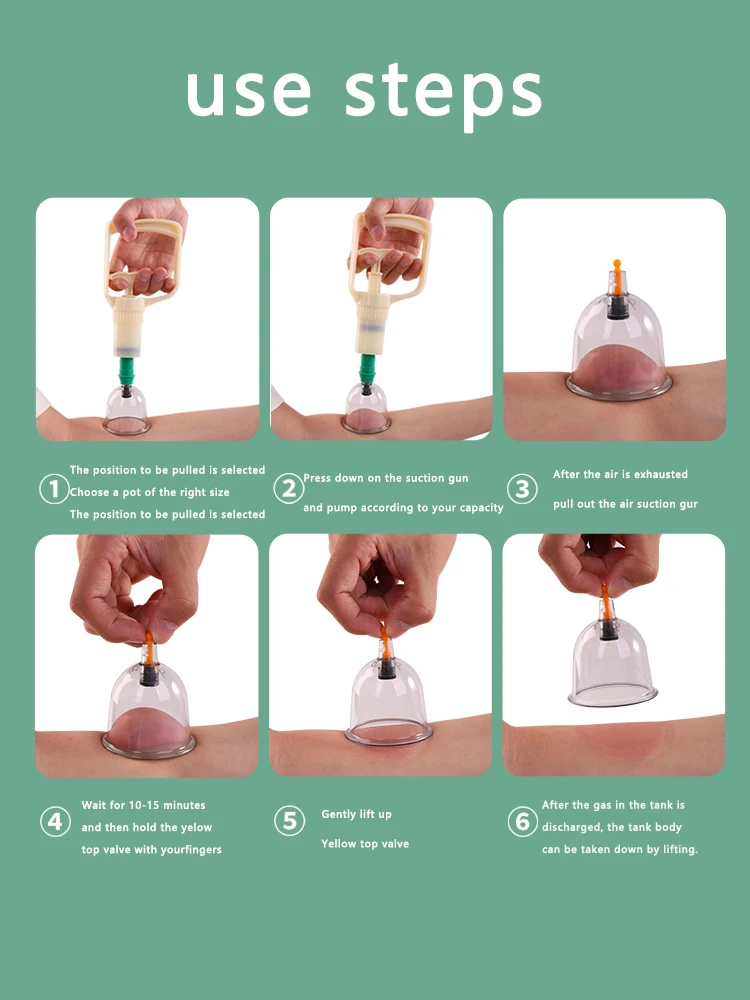 Body Massager Cupping Therapy Set Vacuum Cupping Set Suction Cups Massage Chinese Medicine Anti Cellulite Physiotherapy cans 5