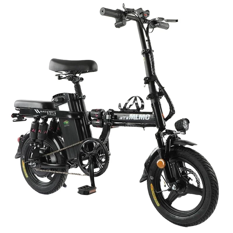 48V Electric Bike Foldable Hybrid City Road Bicycle Steel Frame With Lithium Battery Power Supply