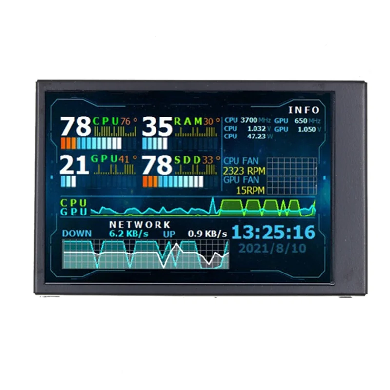 3.5 ġ IPS LCD  ÷, AIDA64 USB ǻ , USB LCD ÷, PC ̽,  ̴  ũ