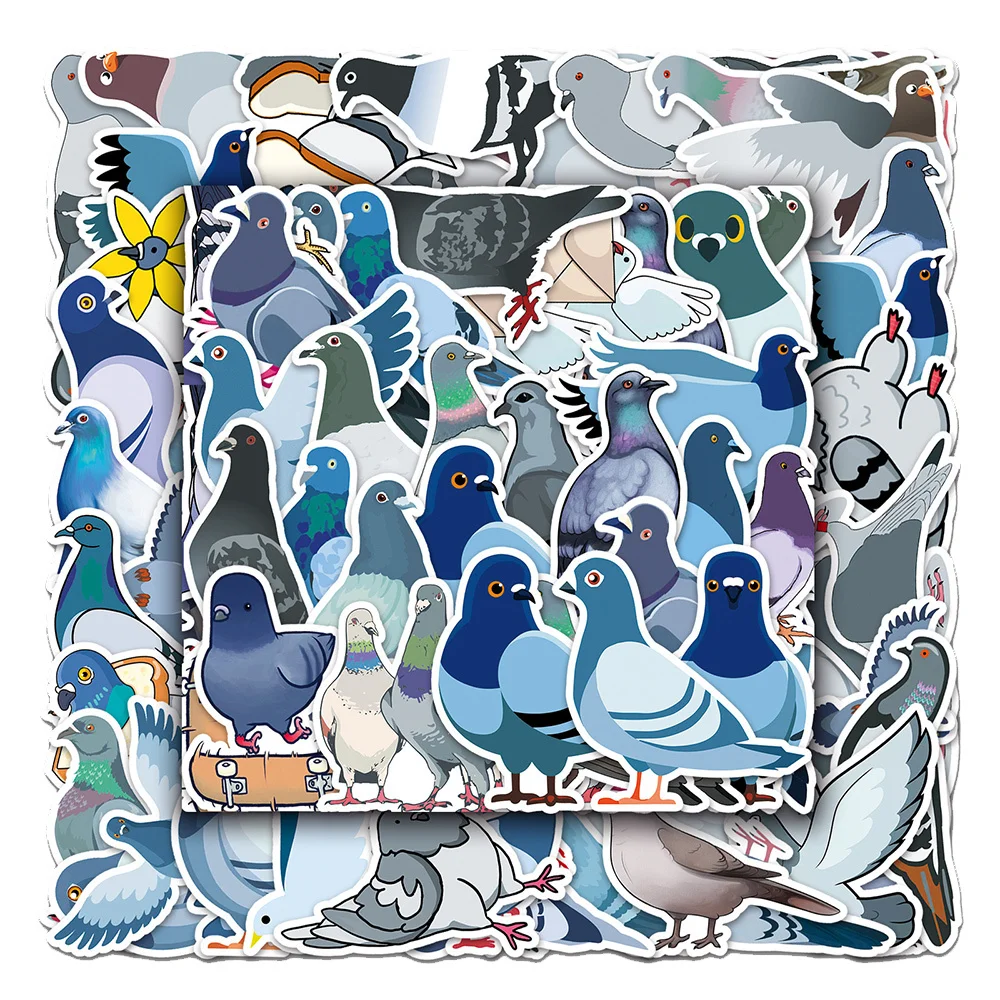 50pcs Cartoon Bird Pigeon Dove Stickers For Laptop Ipad Stationery Suitcase Vintage DIY Sticker Scrapbooking Supplies Aesthetic - Image 4