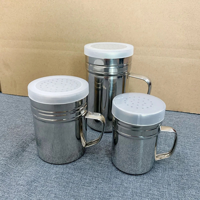 Description Picture 2 of itemHandle Shaker Pepper Sugar Salt Stainless Steel Dispenser Powder Tube Coffee Utensils Kitchen Tool