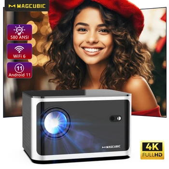 Magcubic 580ANSI Auto Focus Projector Android 11 4K 1080P Wifi6 Voice Control Allwinner H713  BT5.0 Home Cinema HY350 Pro 1