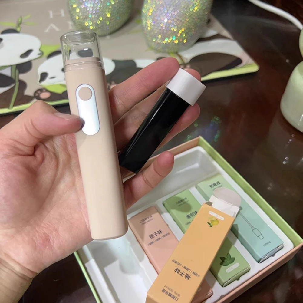 USB Smart Oral Breath Freshener Spray Kit Mouth Fresh Fruity Essence Electronic Oral Spray Hygiene Care Odor Remove Serum Pods