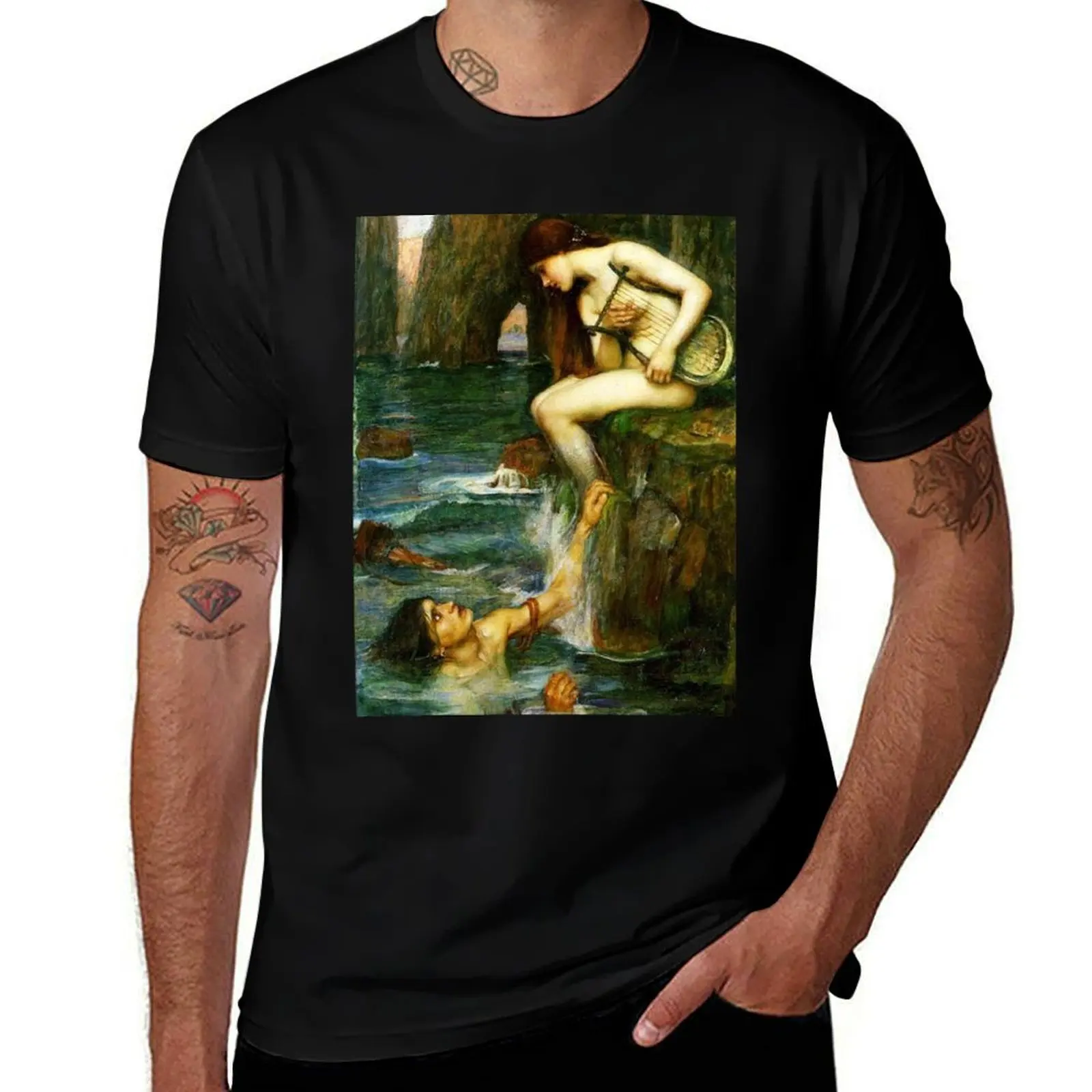 The Siren John William Waterhouse T Shirt Man Graphic T Shirt Man T the-siren-john-william-waterhouse-t-shirt-man-graphic-t-shirt-man-t