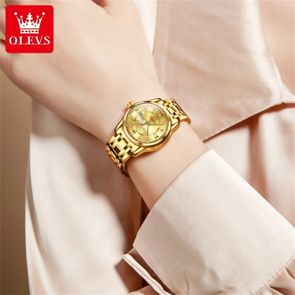 ساعة أوليف ستانلس ستيل للنساء ، ساعات عصرية للسيدا...
