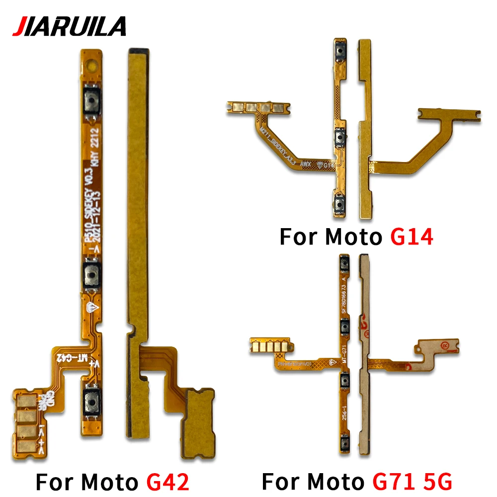 Power Switch On/Off Button Volume Key Button Flex Cable For Moto G14 G22 G32 G42 G40 Fusion G52 G54 G62 G71 5G G72 G82 G84 G51