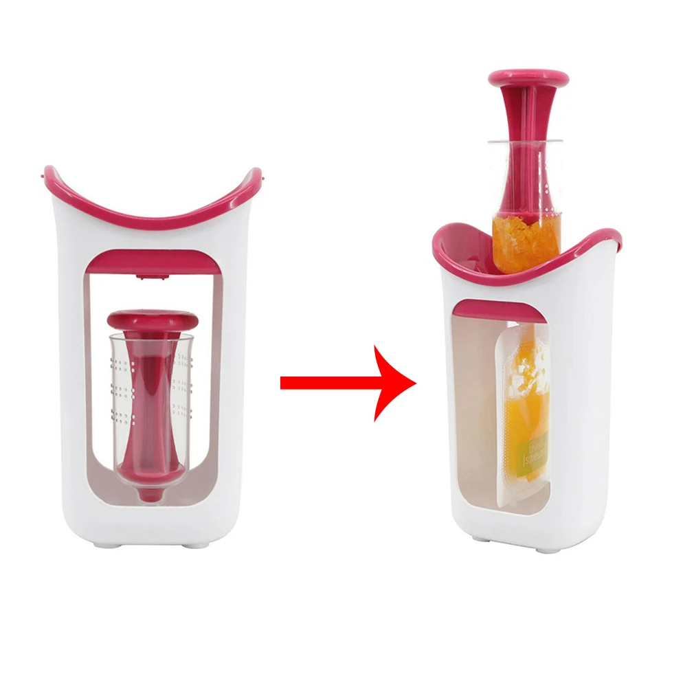 New Fruit Food Squeeze Station Baby Fresh Fruit Juice Food Maker Pouch
