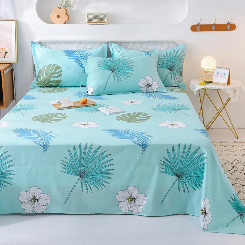 Cotton Flat Bedsheet Bed Sheets Cotton Sheets Tropical Print 100
