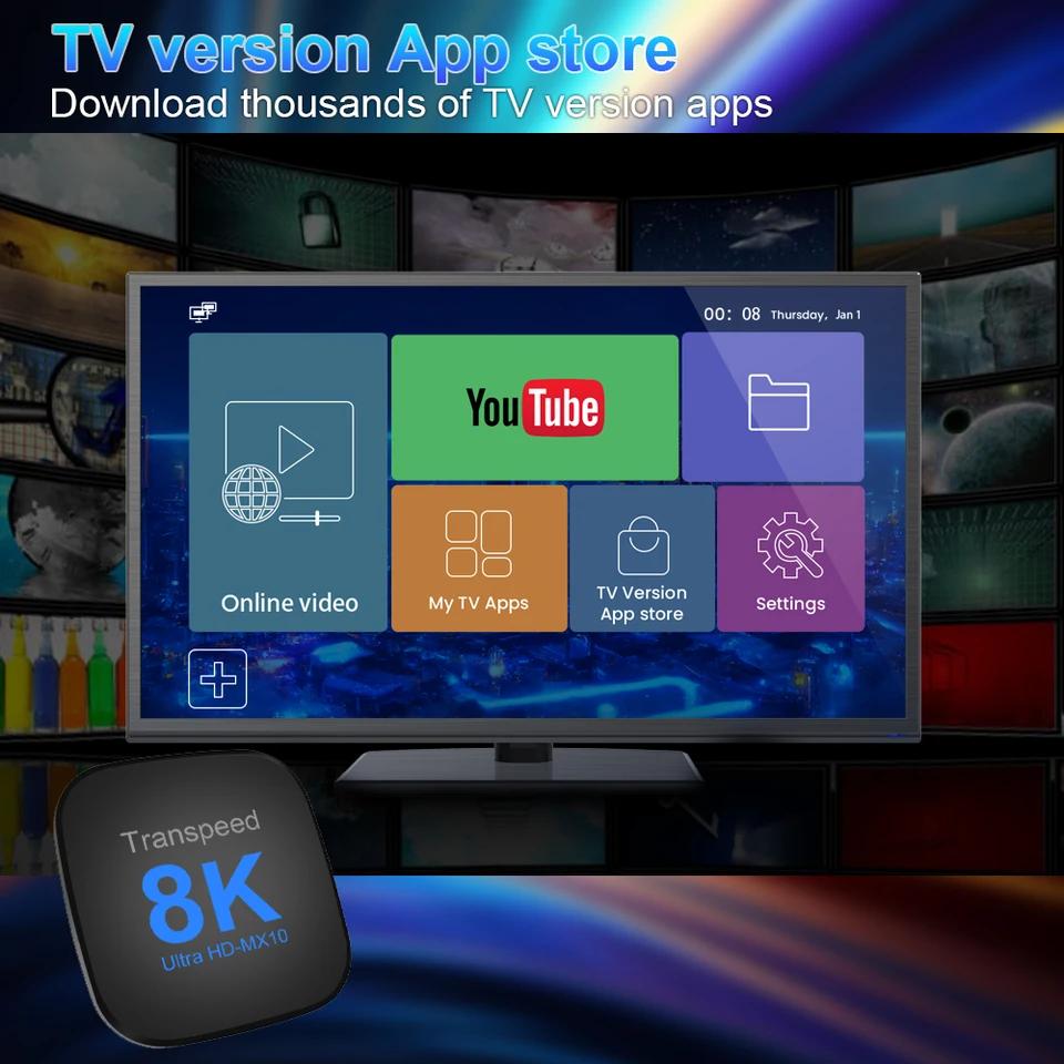 Transpeed Atv Android 13 Tv Box Rk3528 | Transpeed 8k