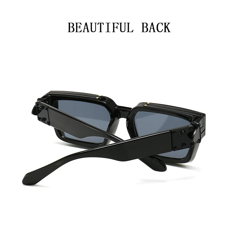 Retro Millionaire Sunglasses For Men 2024 Vintage Square Sunglasses Women Trendy Designer Fashion Glasses Gafas De Sol Hombre