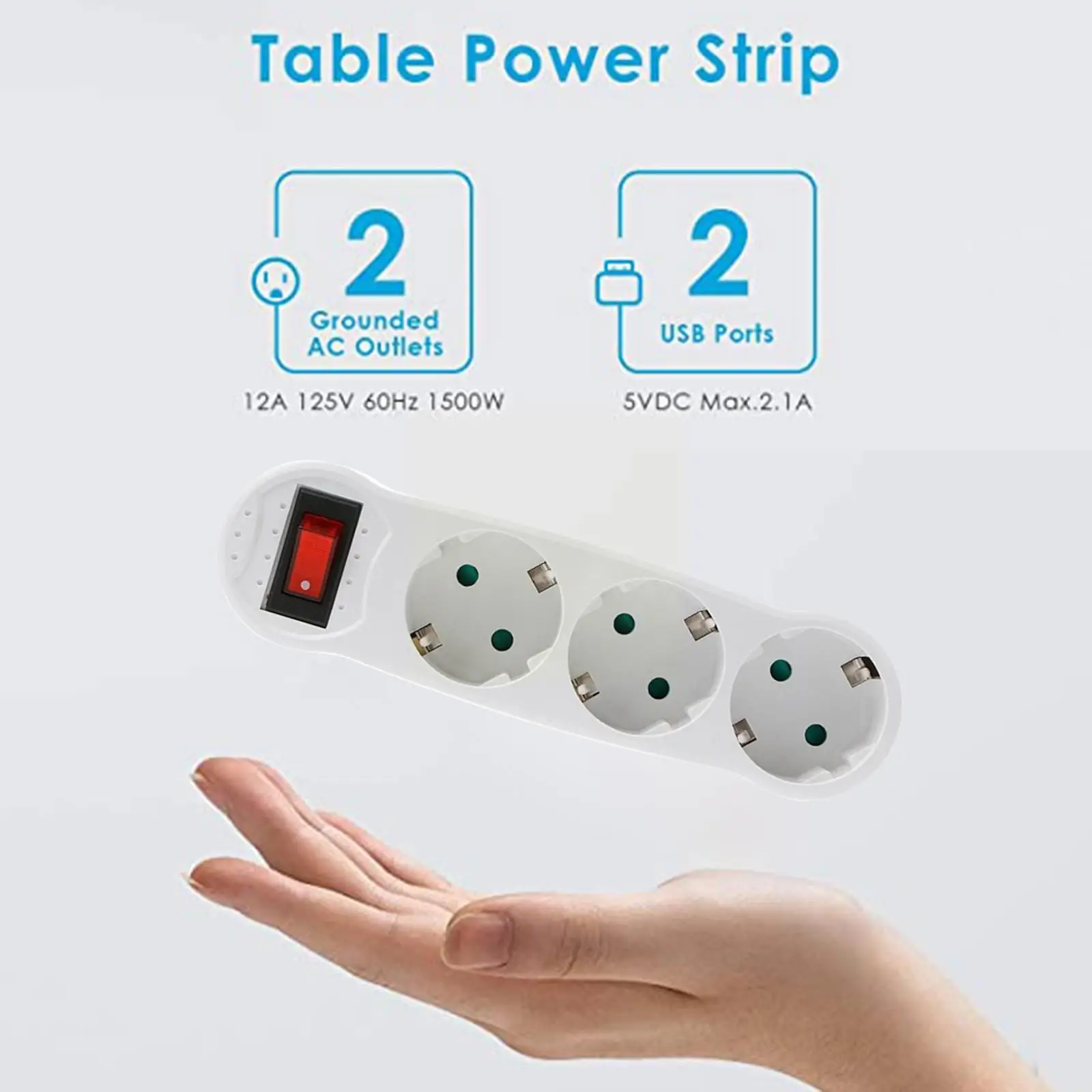 EU Plug Adapter Standard Conversion Socket ON/OFF Switch 3 To France Way Plug Extended 16A 250V German 1 Socket Wireless B9D3