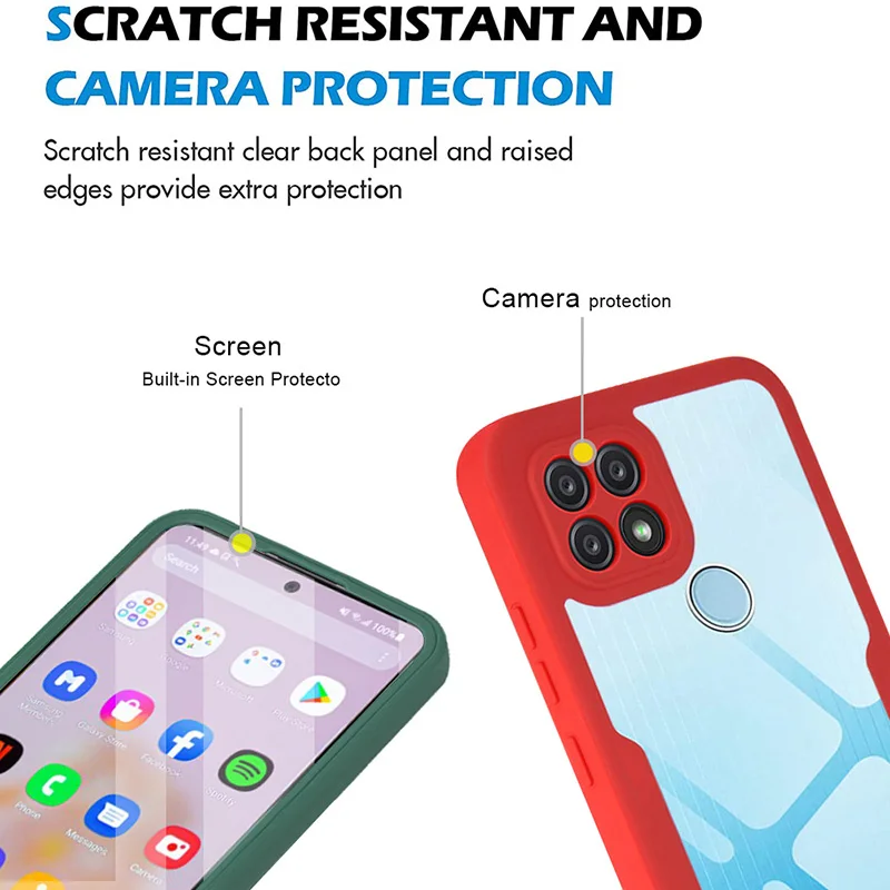 360 Full Body Shockproof Phone Case with Built-In Screen Protector