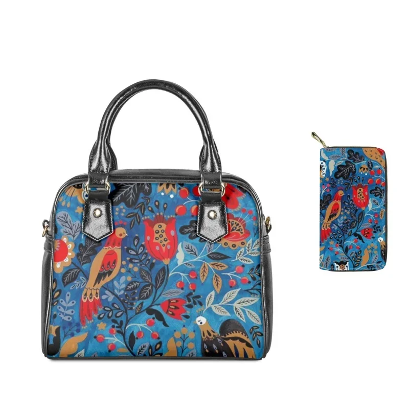 2023-fashion-provence-floral-style-printing-women-leather-shoulder-handbag-wallet-ladies-casual-top-handle-bag-crossbody-2-set