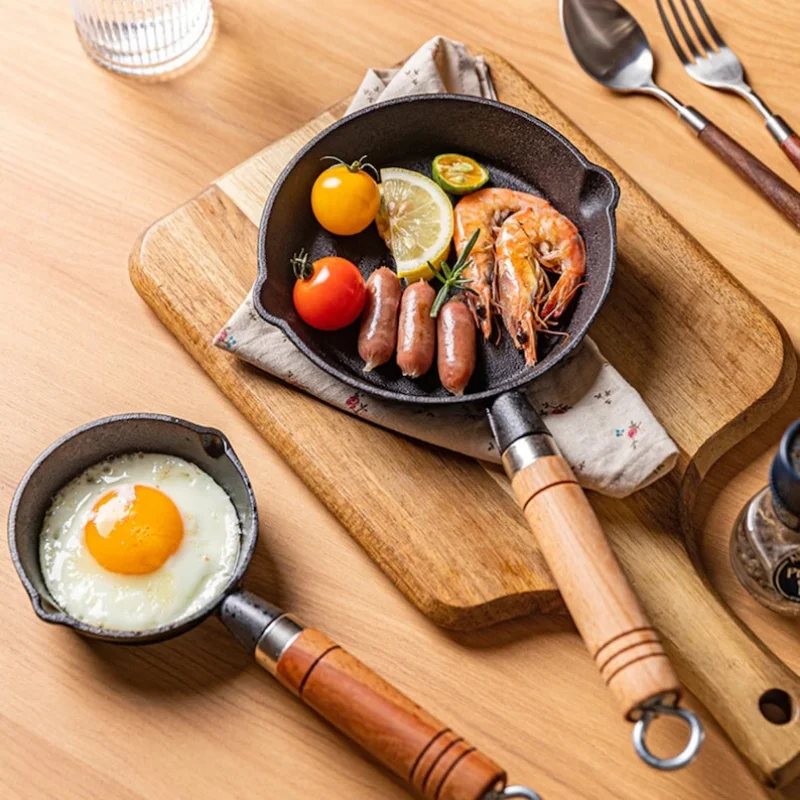 

Cast Iron Non-Stick Mini Omelette Pan, Milk Pot, Hot Breakfast Frying Skillet, Dumpling Divine Pan, Portable Small