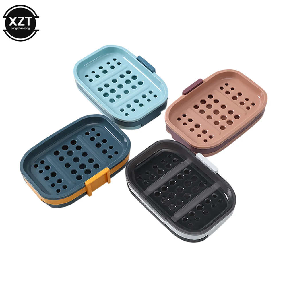 Newest Soft Silicone Non-slip Soap Holder Bathroom Strong Suction Drain Rack Soap Dishes Home Suction Cup Wall Mounted Soap Dish 5