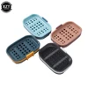 Newest Soft Silicone Non-slip Soap Holder Bathroom Strong Suction Drain Rack Soap Dishes Home Suction Cup Wall Mounted Soap Dish 5