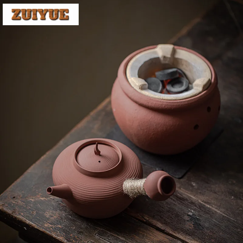 Japanese Clay Stove Tea Warmer Charcoal Fire Base Teapot Warmer Luxury Coffee Heater Tea Stove Kettle Stand Teaware Ornament