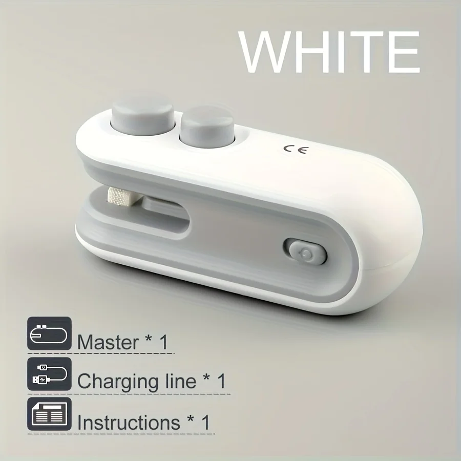 Mini Heat Bag Sealing Machine Package Sealer Bags Plastic Food Sealer Clip Bag Handheld Sealer Food Packaging Heat Sealer