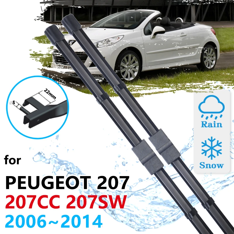 Car Front Wiper Blade For Peugeot 207 207cc 207sw Cc Sw 2006 2007 2008