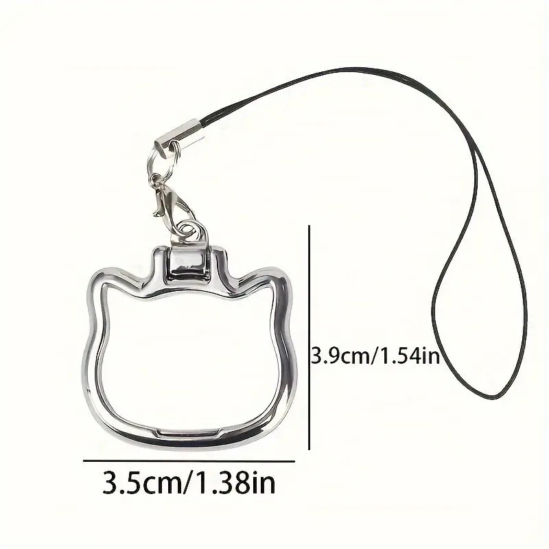 Mobile Phone Lanyard With Cat Shaped Pendant, Universal Foldable Phone Holder Desktop Support Stand