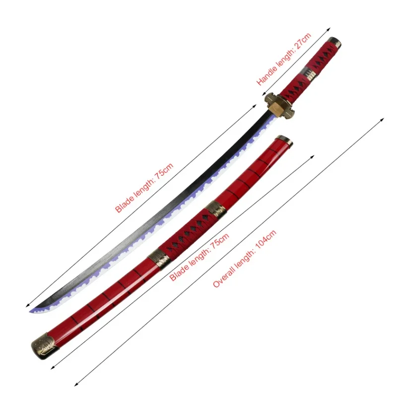 104cm Roronoa Zoro Katana Anime Sword Character  Weapon Props  Enma  Purple Sandai kitetsu Bamboo Blade 2
