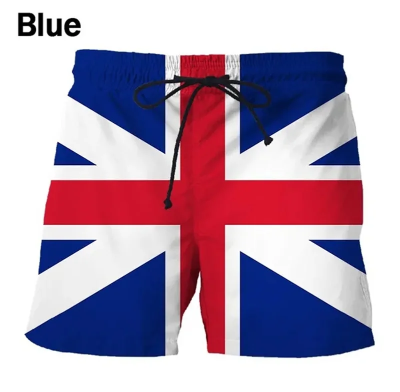 Germany USA UK Flag Beach Shorts Men 3D Printing Board Shorts Swimsuit homme 2024 Summer New Hawaii Swim Trunks Cool Ice Shorts 3