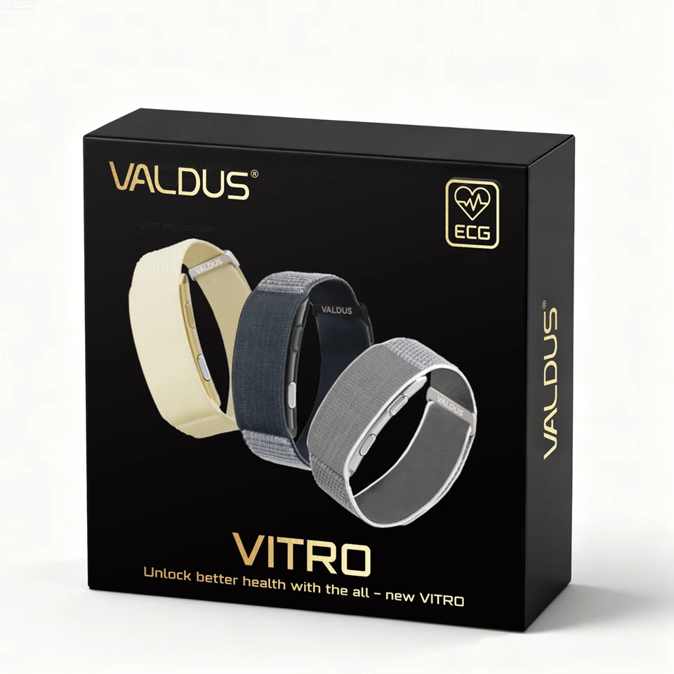 VALDUS 2026 Neues VITRO Smart-Armband ohne Bildschirm: EKG, SOS-Herzfrequenzmessung, Blutdruckmessung, Sport und Fitness – wasserdicht, bildschirmlos_voghion.com