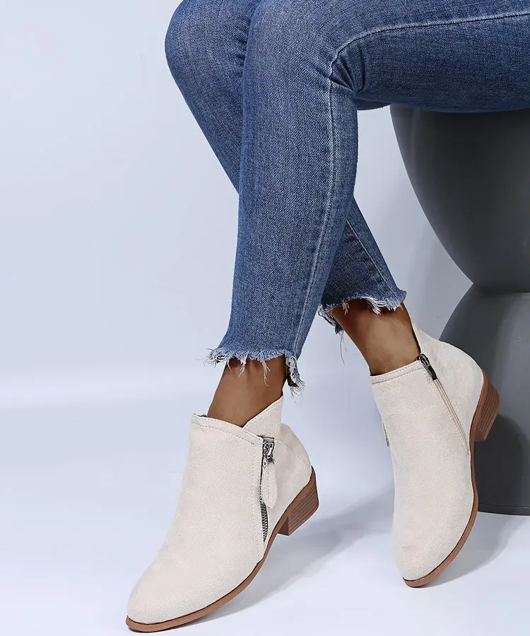 2023 New Men Shoes Fashion Classic High-end Handmade Brown Suede One-word Belt Adjustment Buckle Daily Ankle Boots