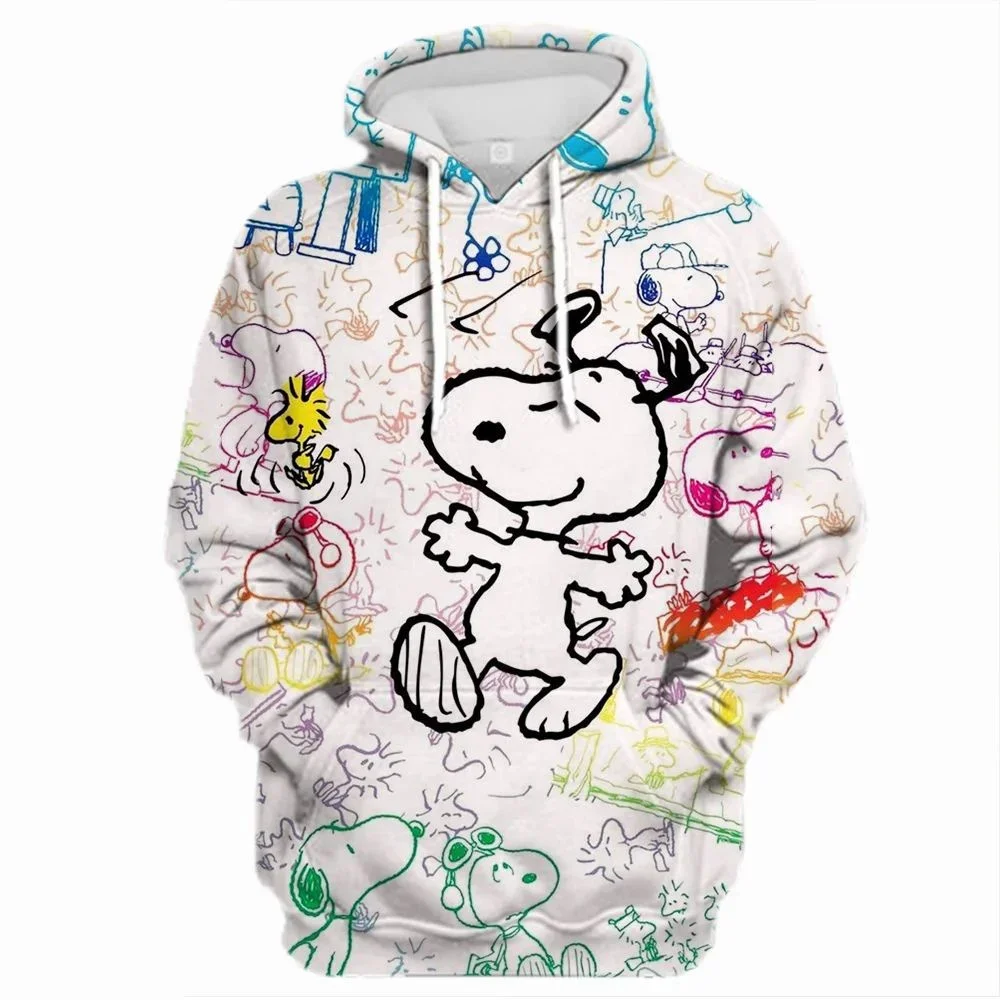 Autumn Women Funny Snoopy Hoodie Fashion Long Sleeve Clothing Cartoon Hooded Coat Female Pullover Casual Stylish Outfit