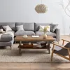 Farmhouse Wood Coffee Table - 43.4” Mid Century Modern Wooden Coffee Tables for Living Room, Solid Firwood Tabletop Rectangle 5