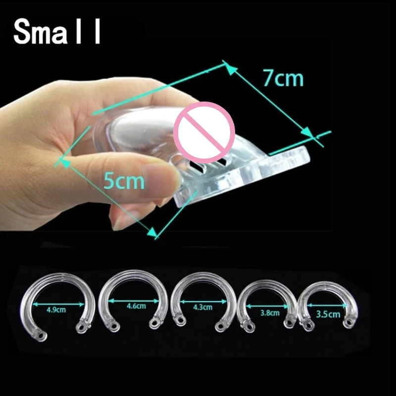 Penis Chastity Cage 5 Size Rings Male Sex Toy