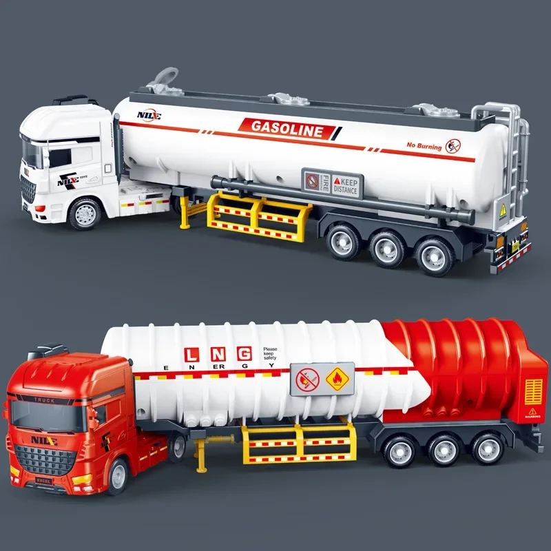 Diecast Oil Tanker Toy Model Plastic Vehicle for Kids