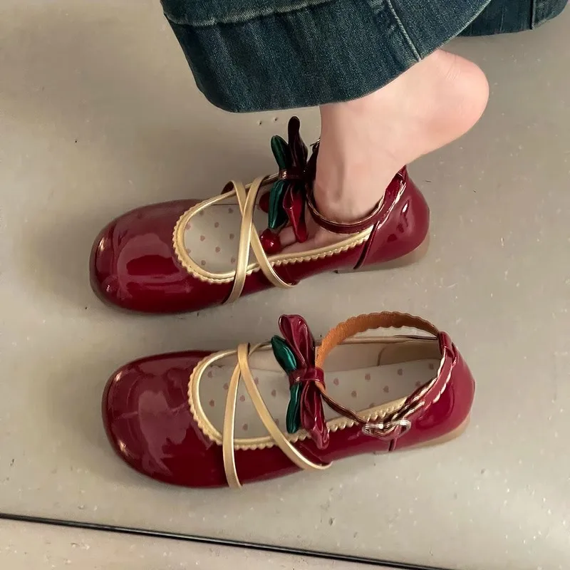 Elegant Round Toe Mary Jane for Women Summer New Bows Designed Comfortable Casual Single Shoes Shallow Mouth Pumps